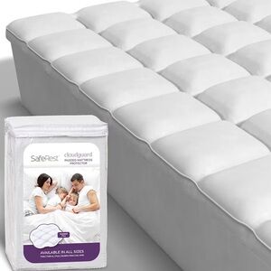 Full Size Waterproof Mattress Protector Pad Quilted Pillow Top Plush Cover NEW